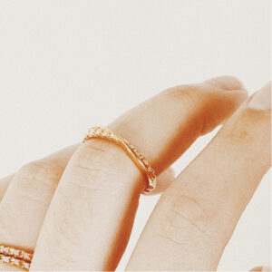 Gouden twisted ring met elegante twist voor dagelijks gebruik